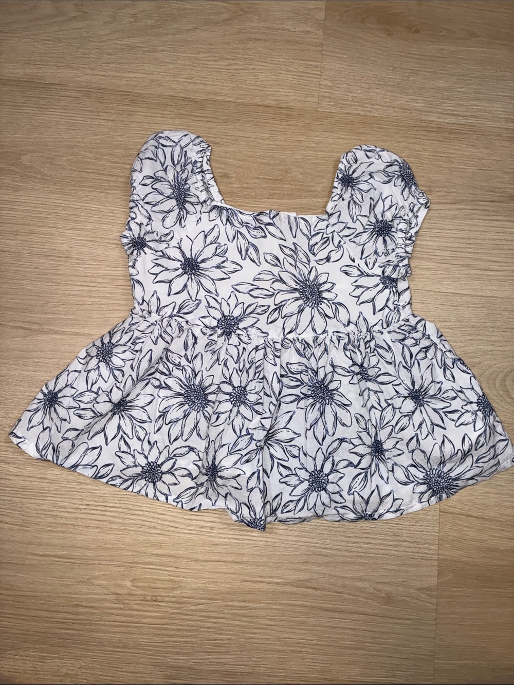 Joie White Top with Navy Floral Print for Kids